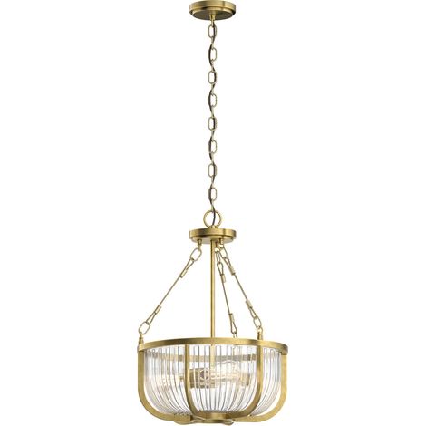 Elstead Kichler Roux Plafonnier Suspension Cylindrique Laiton Naturel (1/5)