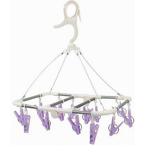 Trade Shop - STENDIBIANCHERIA 14 PINZE MOLLETS PIEGHEVOLE STENDINO BIANCHERIA ASCIUGATURA 79539 -