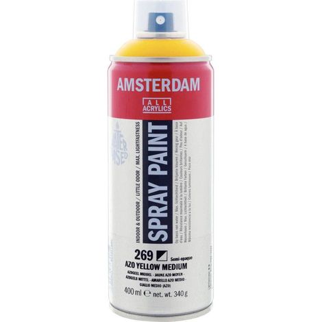 Bombe de peinture Amsterdam 400ml jaune azo moyen (1/2)