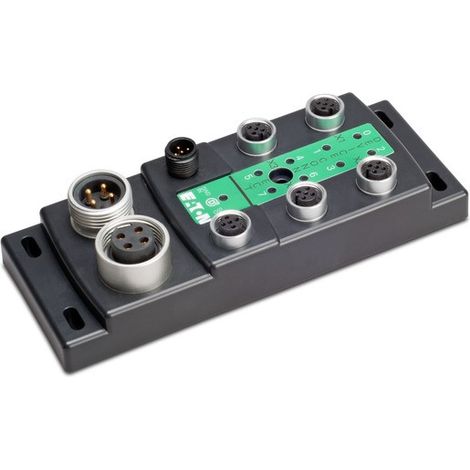 Module-bloc E/S SWD IP69K 24 V DC 2 E alim 2 S 2A alim séparée 4 E/S M12 fem 000183265 EATON EU6E-SWD-2D2D-2