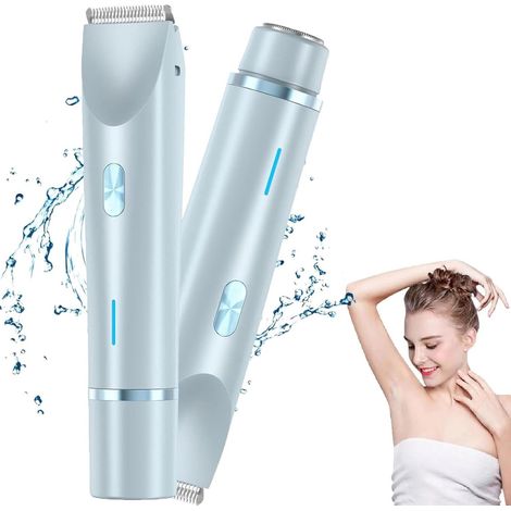 Rasoir 2 en 1 pour femme - Tondeuse visage professionnelle, épilateur électrique, maillot, aisselles. Très efficace, pratique et élégant. Benyu-AquaForge (1/5)