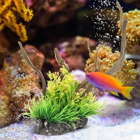 Plantes aquatiques artificielles en plastique, accessoire de décoration pour aquarium. (1/5)