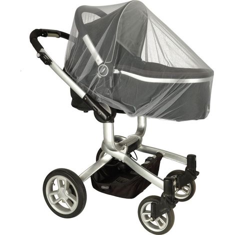 Moustiquaire elastique pour landau 140cm gris