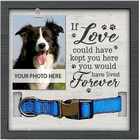 Cadre photo commémoratif pour animaux de compagnie, cadre photo en bois, cadeau de sympathie pour la perte d'un chien ou d'un chat (1/4)