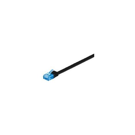 MicroConnect U/UTP CAT6A 1M schwarz flach, V-UTP6A01S-flach