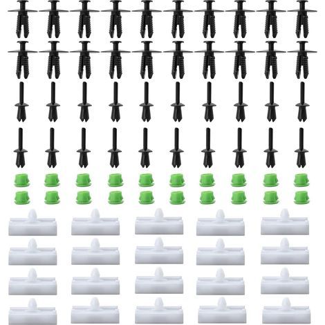Lot de 20 clips de fixation pour seuils latéraux - Compatibles avec BMW Série 3 E36 316i 318i E46 E90 - Kit de rivets fixes 51711932996 551008 0141033 51118174185 517281185 5172811185 Référence (1/5)