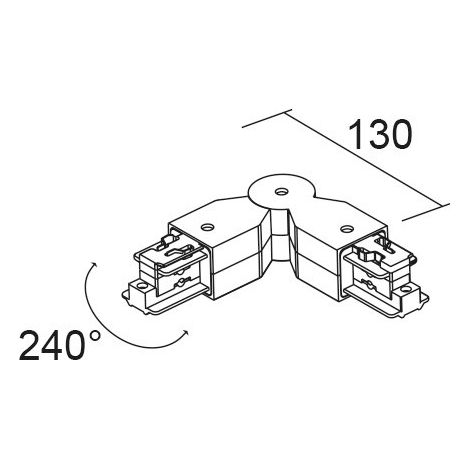 Jonction flexible pour rail DALI 023 noir ARIC 16169