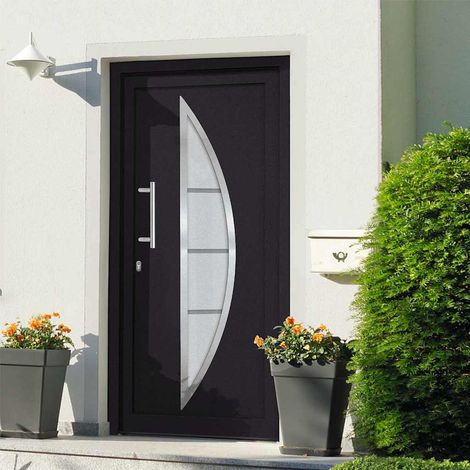 vidaXL Porte d'entrée Anthracite 98x208 cm (1/5)