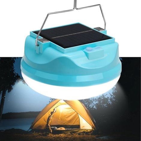 Lampada solare da campeggio da 100 W con batteria ricaricabile da 4000 mAh tramite USB-C, impermeabile (IPX4) per emergenze, interruzioni di corrente ed escursioni. (1/5)
