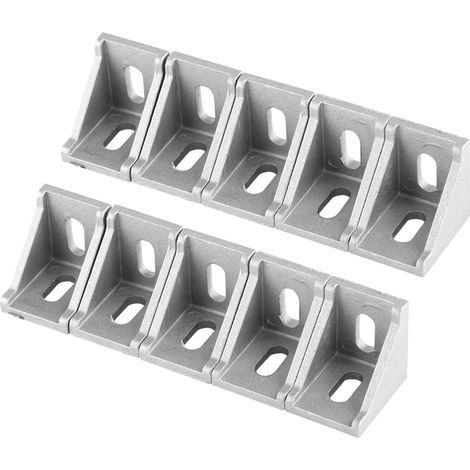 10 Stück Eckverbinder aus Aluminiumlegierung, L-förmig, rechtwinklig, 35 x 35 mm, für Regale und Möbel (1/5)