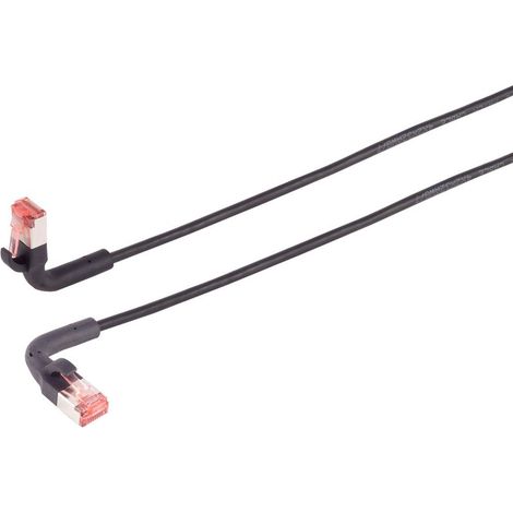 Lanview Flexibles RJ45 CAT6A U/FTP Netzwerkkabel 1m Schwarz Flex-Winkel, LV-6AFTP-flex-ANG-01B