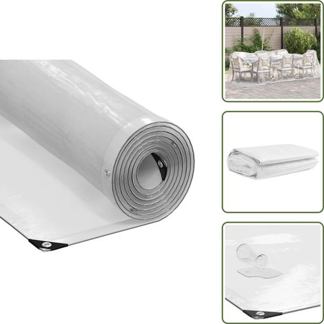 Bâche transparente avec œillets 2x5 m polyéthylène - Bâche Transparente - Bâches Transparentes - Bâche Claire - Bâche Transparente Robuste (1/5)