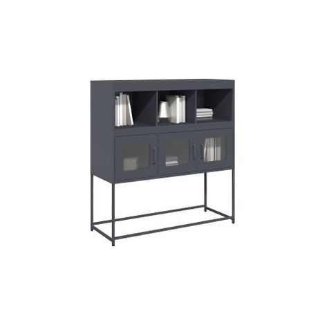 Buffet anthracite 100,5x39x107 acier laminé à froid (1/5)