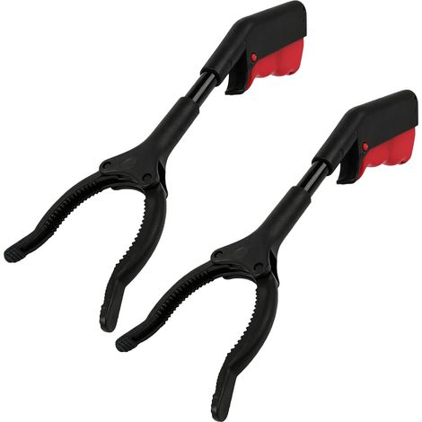 2 x Heavy Duty Metal Waste Pick Up Clips, 30 cm Length, Gripping Pliers for Cleaning, Garden, Outdoor, Stable Gripping Aid (1/5)