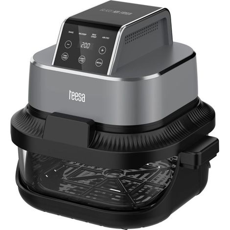 Freidora de aire de cristal TEESA de 4 L, 1,5 L, 1500 W, sin grasa