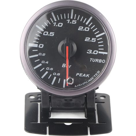 Jauge de pression à barre LED, 2,5 pouces/60 mm ABS+aluminium Jauge de suralimentation turbo pour véhicules turbocompressés (1/5)