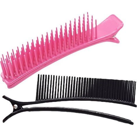 Set di 2 fermagli per capelli per radici ricce, bigodini e altri strumenti per lo styling. (1/5)
