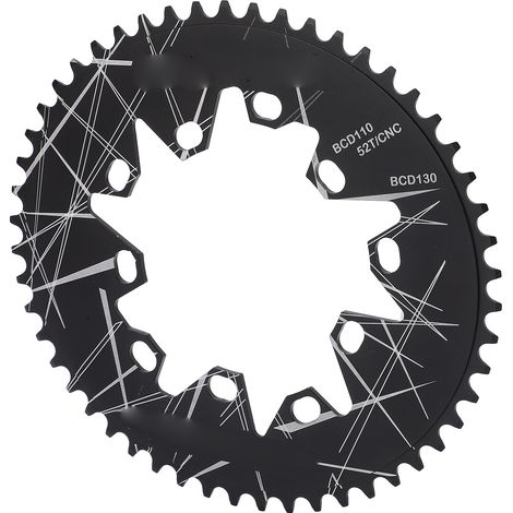 Plateau ovale LitePro 52 dents pour vélo route pliant, disque alu 110/130 BCD (1/5)