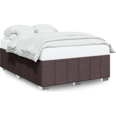 Maison Exclusive - Bettgestell ohne Matratze Dunkelbraun 140x200