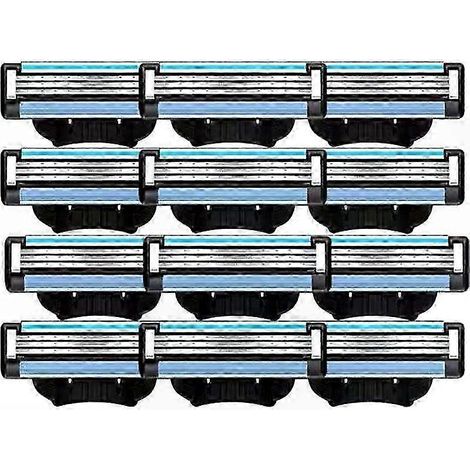 Lot de 24 lames de rasoir compatibles hommes, tête 3 lames, cartouches de rechange pour rasoir homme, format économique, remplacement facile pour rasoirs 3 lames, pack de 24 pièces. (1/5)