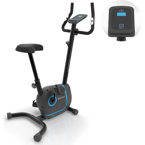 Vélo d'appartement avec volant d'inertie 12 kg – Système de freinage magnétique – 8 niveaux de résistance – Support SmartCardio Studio – Klarfit