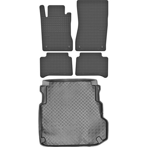 Juego de alfombrillas de goma para coche y alfombrilla para maletero para Mercedes Clase E W211 Sedán (2002-2009).