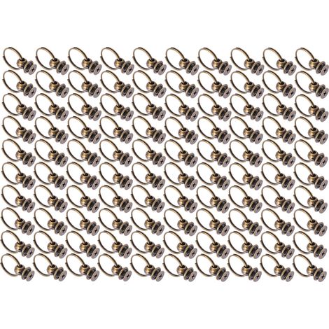 Lot de 100 rivets à tête ronde de 2,5 mm (0,1 po) en cuivre brillant résistant, largement utilisés pour la fabrication d'anneaux de traction, de boucles et d'étuis en cuir (bricolage), finition bronze (1/5)
