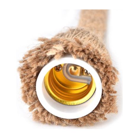 1Pc Lumière Pendentif en Corde de Chanvre, Lampe de Plafond, Lustre Loft, Décor Industriel pour la Maison, Tête Unique