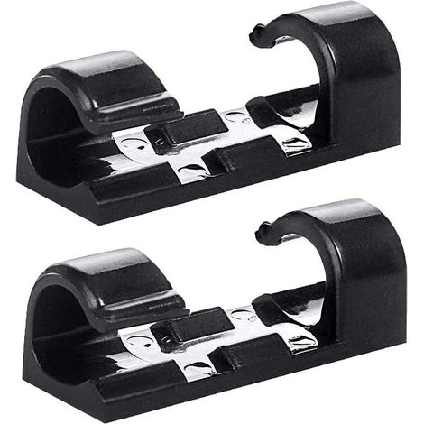 Cable Clip - Self-Adhesive Cable Holder - For Desk Wall Car Office Home Cable Management - 20 Pieces - Max Cable Diameter 7 mm - White (1/5)