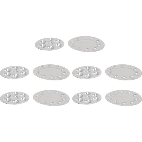 Set de 10 Palettes de Peinture Métal Rondes, 10 et 6 Godets, Alliage d'Aluminium, Plateau de Mélange pour Artistes, Aquarelle, Huile, Acrylique (1/5)