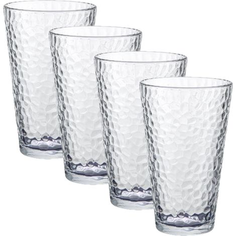 Verre - Hexagonal - Résistant Aux Chocs Thermiques - Pour Repas Familiaux Ou Entre Amis - Lot De 4 Pièces (1/5)