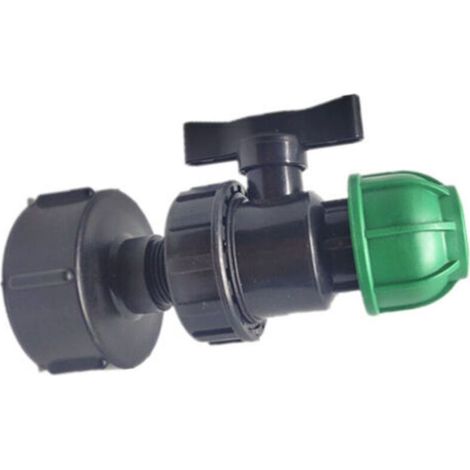 IBC - Portable Ton Barrel Accessoires Joint de tuyau de jardin Adaptateur de joint de tuyau en PE sûr et durable pour les connecteurs d'eau de maison et de jardin Generic (sortie 20 d (1/3)