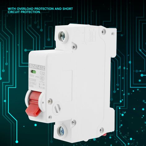 Disjoncteur miniature CC 32 A DZ47-63Z-1P avec protection contre les fuites de courant et interrupteur pneumatique (1/5)