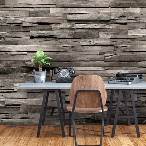 Fotomurale adesivo - Cedar Smell (Dark Brown) - 147x105 (1/4)