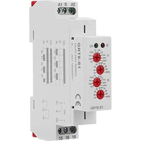 Interruttore relè di ritardo, timer elettrici Mini relè temporizzatore ciclico asimmetrico ripetuto 230 V per controllo industriale (1/5)