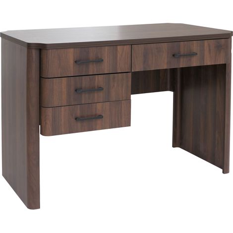 Bureau HWC-P42, bureau de travail, bureau d'ordinateur, 4 tiroirs en MDF, 78 x 110 x 60 cm - aspect