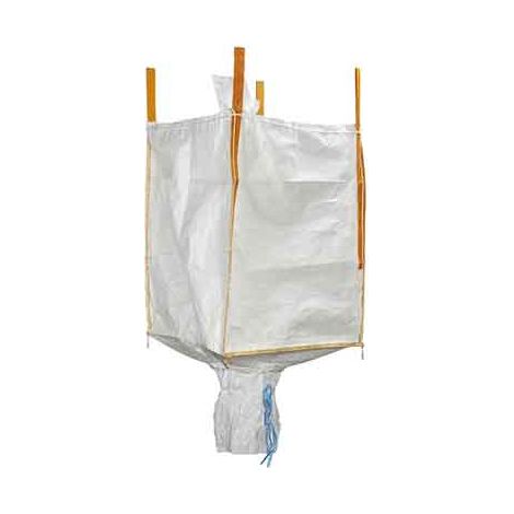 SACCONE IN POLIPROPILENE CON VALVOLA DI SCARICO 'BIG BAG' cm90x90x120h - Portata 1000 Kg