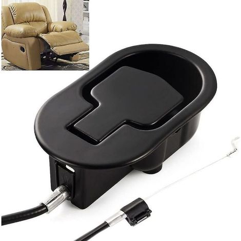 Poignée de déverrouillage universelle pour fauteuil inclinable – Alliage aluminium et métal noir – Long câble inclus – Ressorts haute résistance (1/5)