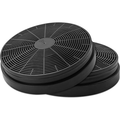 Aktivkohlefilter – 2er-Pack – Durchmesser 17,5 cm – Für Dunstabzugshauben – Kompatibel mit Respekta Klarstein (1/5)