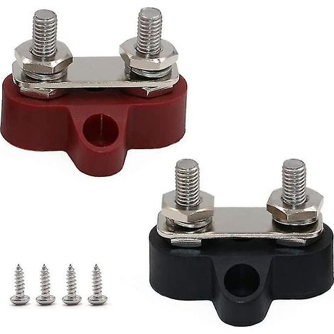 Borne de distribution d'alimentation de batterie M8 5/16 pouce, borne de connexion isolée, barre omnibus CC 12 V-48 V pour-- (1/5)