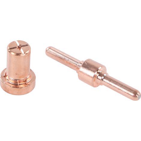 Jeu de buse et électrode longue en cuivre pour torche plasma, consommables compatibles CUT35 CUT40 CUT50, pièces de rechange de découpe. (1/5)