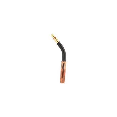 Torche de soudage à col de cygne 200 A avec tube de connexion pour pistolet MIG/MAG et buse en laiton de 9 mm