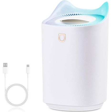Humidificador de 3 litros, silencioso (36 dB), llenado superior, USB, modos de pulverización duales y luz nocturna LED, hasta 24 horas de funcionamiento para dormitorio, guardería y plantas.