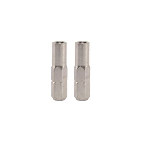 Lot de 2 embouts de tournevis hexagonaux 1/4" - Adaptateur d'embout magnétique nickelé - Poignée de 6,35 mm à 4 mm (1/5)