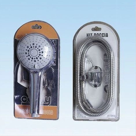 TRADE SHOP - Doccetta Soffione Telefono Doccia Bagno Multigetto Tubo 1,8mt Supporto Muro 52052 - (1/3)