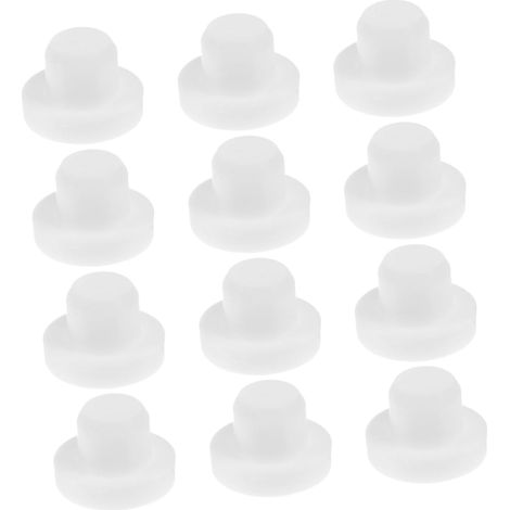 Lot de 12 bouchons en silicone blanc, joint flexible pour salières (1/5)