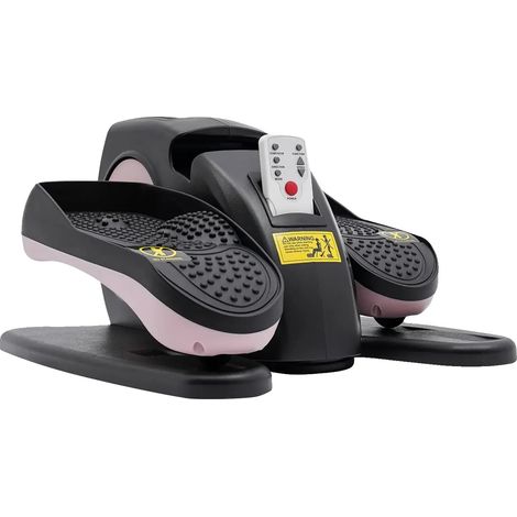 Vélo elliptique, vitesse réglable, écran LCD, Rose (1/2)