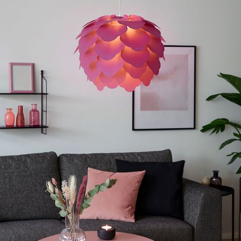 Lampe à suspension fleur éclairage plafonnier suspension violet dans un ensemble comprenant des ampoules LED