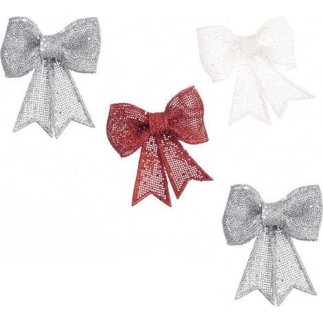 OFFERTA DECORAZIONE APPENDIBILE 3 FIOCCHI 2X11.5X13CM ADDOBBI NATALE ALBERO