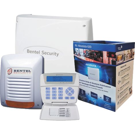 Kit que contiene: Unidad central Absoluta 630 ampliable de 6 a 30 zonas + BKB-LCD + NEKA  Código BENTEL. ABS630-K